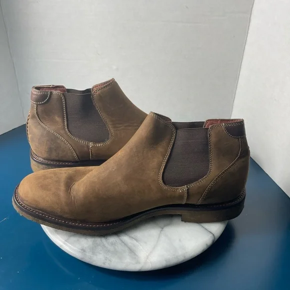 Johnston & MurphyLeather Boots Pull-on Tan Chukkas- 10 Mens